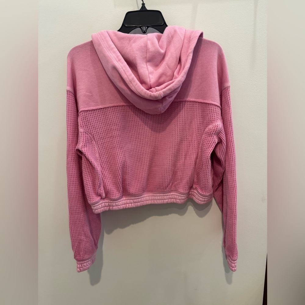 Aerie Cropped Waffle Hoodie - Picture 7 of 13